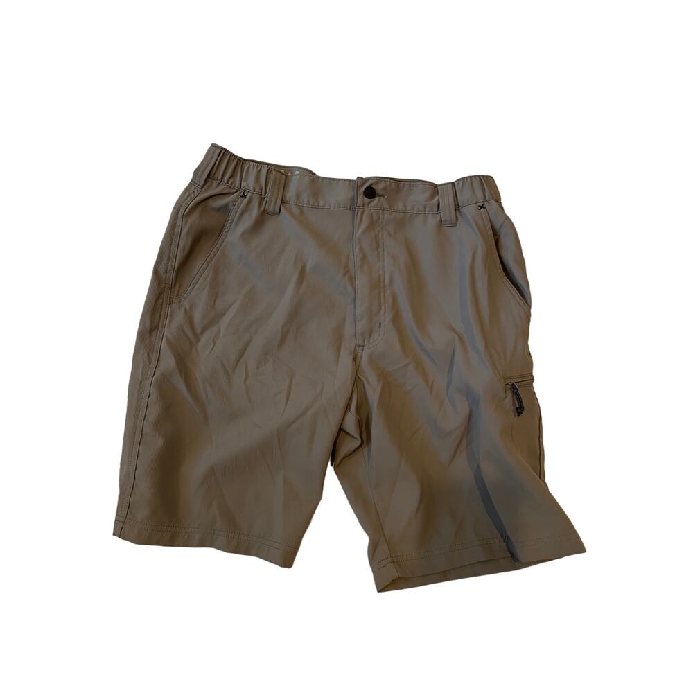 Wrangler Gray Nylon Poly Flat Front Shorts W: 34